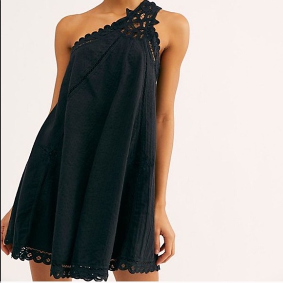 Free People Billie Battenburg One-Shoulder Dress M - Picture 2 of 5